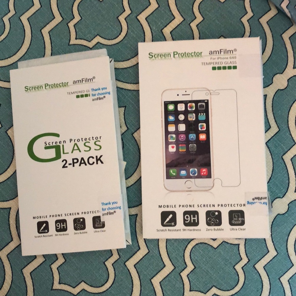 2 tempered glass screen protector for iPhone 6/6s